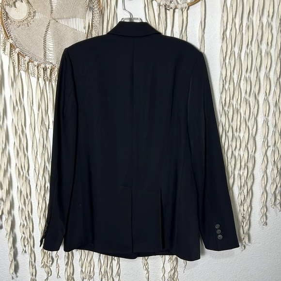 Vince Black Crepe Double Breasted Blazer Size 8 - Picture 10 of 16